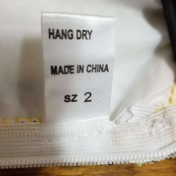 Girls flower girl dress gold and blue - Picture 2 of 2